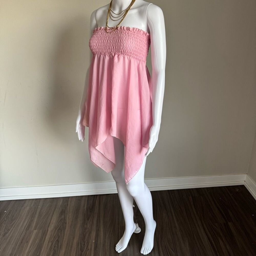 FLAWED Fairy Core Pink Strapless Dress Size M